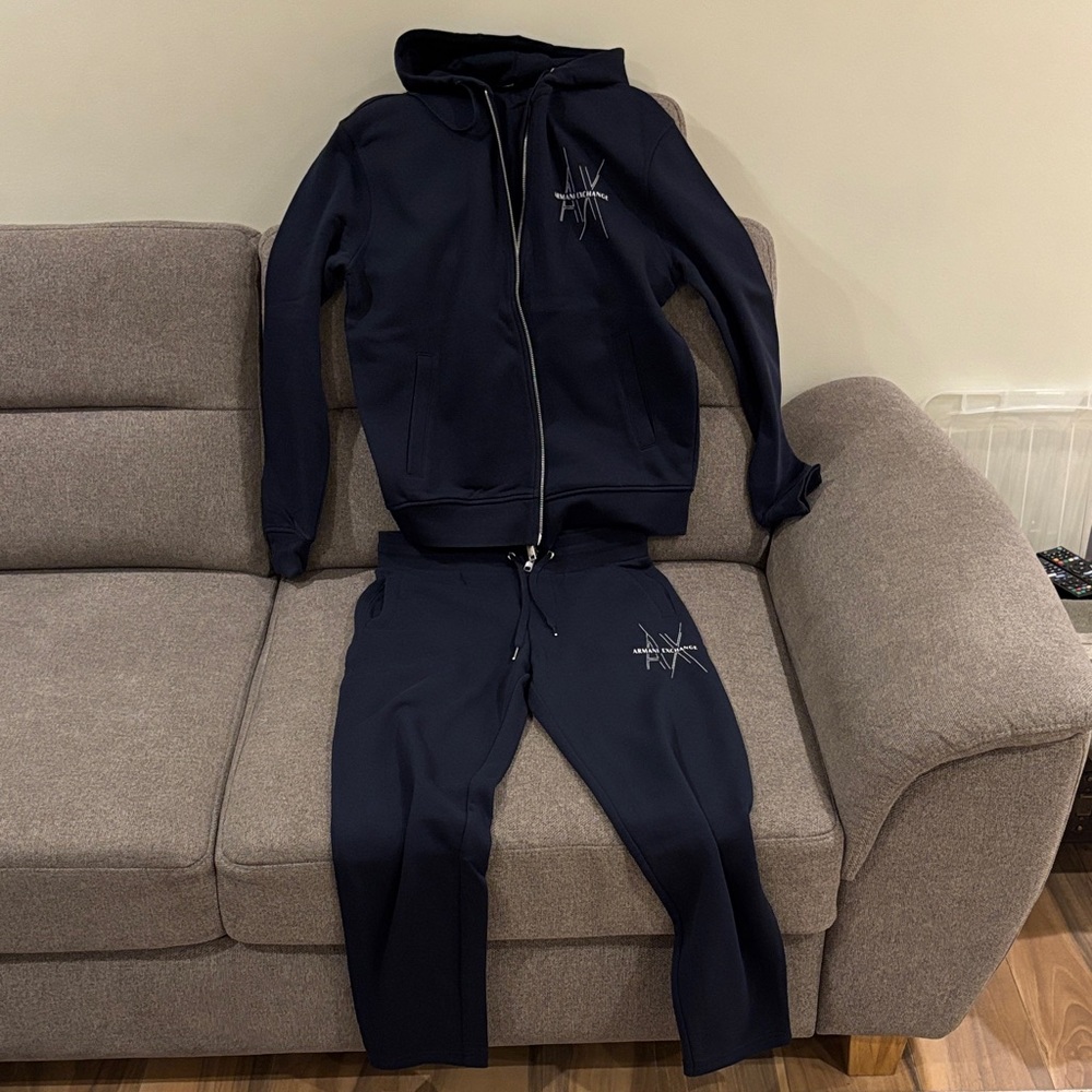 Armani Exchange Dark Blue Hoodie Set